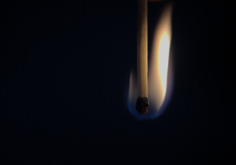 Match in fire