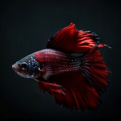 siamese fighting fish in aquarium
