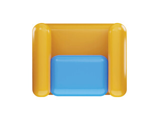 sofa icon 3d rendering vector illustration