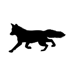 fox silhouette vector eps 10 