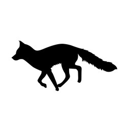 fox silhouette vector eps 10 