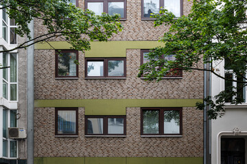 Windows of a house and trees