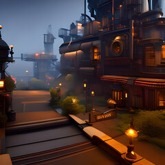 the city created with Generative AI technology