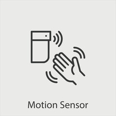 motion sensor  icon vector icon.Editable stroke.linear style sign for use web design and mobile apps,logo.Symbol illustration.Pixel vector graphics - Vector