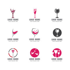 Wine Logo Template vector symbol nature