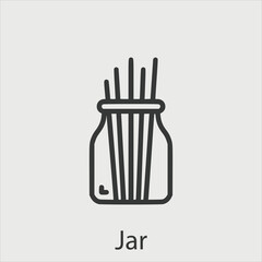 jar  icon vector icon.Editable stroke.linear style sign for use web design and mobile apps,logo.Symbol illustration.Pixel vector graphics - Vector