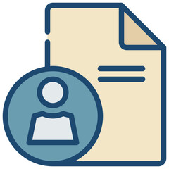 file sheet document user work icon filled outline