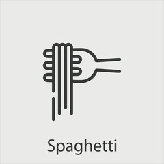 spaghetti radiation  icon vector icon.Editable stroke.linear style sign for use web design and mobile apps,logo.Symbol illustration.Pixel vector graphics - Vector