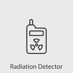 radiation detector icon vector icon.Editable stroke.linear style sign for use web design and mobile apps,logo.Symbol illustration.Pixel vector graphics - Vector
