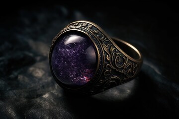 Magic ring with a big gemstone