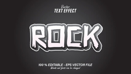 Obraz premium Black rock text effect editable eps file