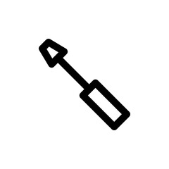 Screwdriver icon vector. A thin line sign. Isolated contour symbol illustration