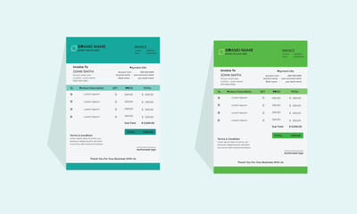 2 Modern & Simple Invoice Design Template  . 