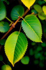 Green leaves Javanese treebine or Grape ivy