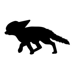 fox silhouette vector eps 10