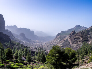 Walking from Ayacata to Roque Nublo in Gran Canaria Canary Island - 588083367