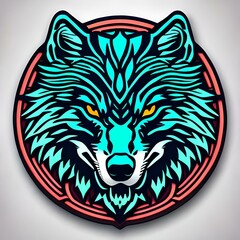 logo inspired from the Japanese culture of wolf evil