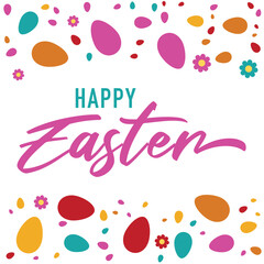 Happy easter card, background , easter eggs 