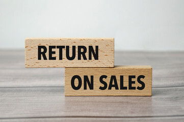 return on sales, business, financial concept. For business planning