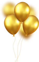 3d gold balloons