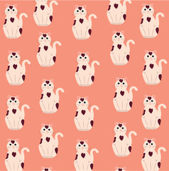 seamless pattern with funny animals.potern cat