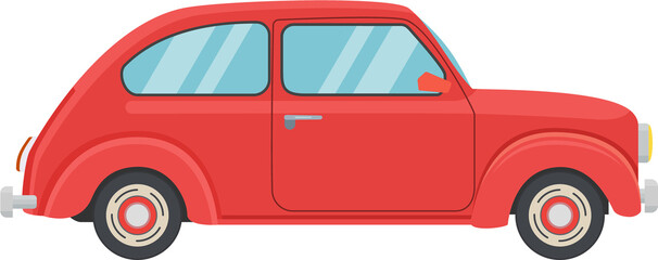 Red cartoon car