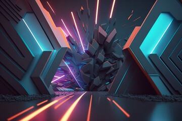 3D abstract background