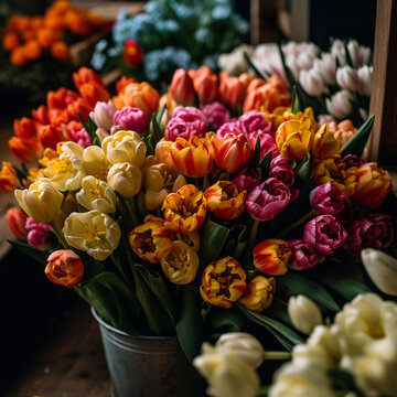 Farbenfrohe Fr&uuml;hlingsblumen