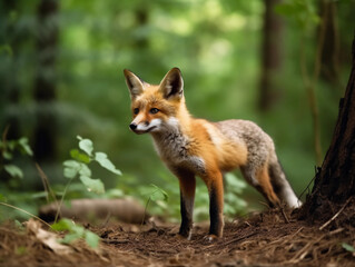Fototapeta premium A fox in the forest