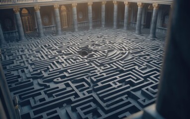 Mind-Blowing Maze Artwork Created by Generative AI Algorithm