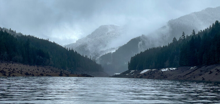 Detroit Lake, Oregon In The Early Spring