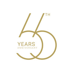 66 Year Anniversary Logo, Vector Template Design element for birthday, invitation, wedding, jubilee and greeting card illustration.