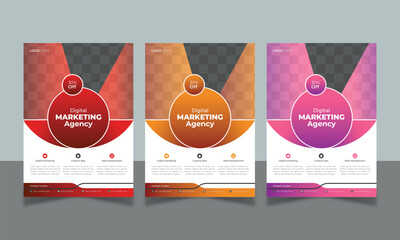 A4 size Flyer template clean layout design. corporate banners and leaflets. vector template