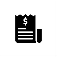 Invoice line icon. Payment and bill invoice. Order symbol concept. Vector invoice icon on white background