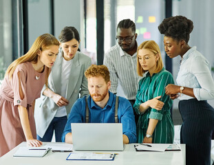 Obraz premium group of business people working together