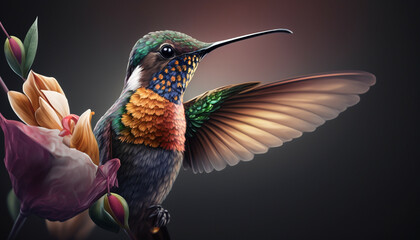 Fototapeta premium a colorful hummingbird