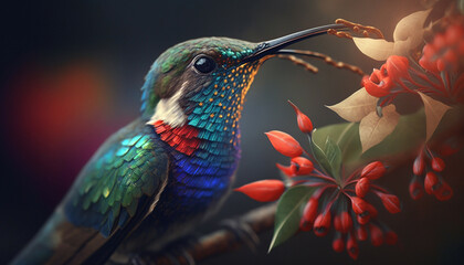 Obraz premium a colorful hummingbird