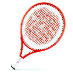 Red and White Tennis Racquet Generative AI