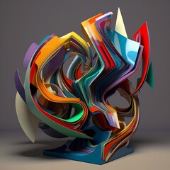 abstract 3d shape AI generated