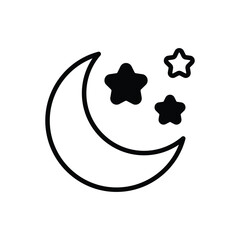 Night icon vector stock.