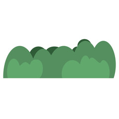 Obraz premium Abstract flat cartoon bushes plant