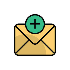 Add Mail icon vector stock.