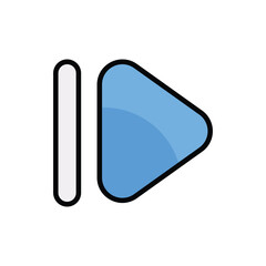 Play Botton icon vector stock.