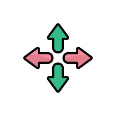 Arrows icon vector stock.