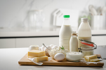 Fototapeta na wymiar Fresh dairy products