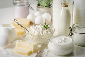 Obraz na płótnie Canvas Fresh dairy products