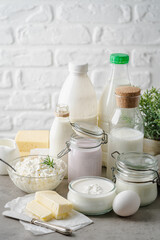 Obraz na płótnie Canvas Fresh dairy products