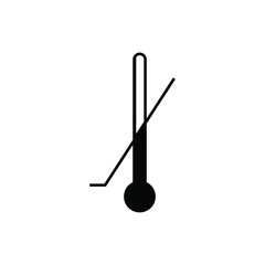 Lower limit of temperature sign icon. Graphical symbol modern, simple, vector, icon for website design, mobile app, ui. Vector Illustration