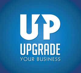 Logo - Upgrade your business - concept financial logo