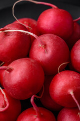 Delicious fresh raw red radish for making healthy salad